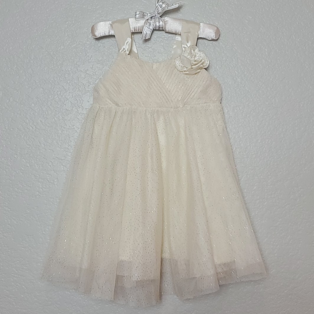 H&M Ivory Sparkly Mesh Dress